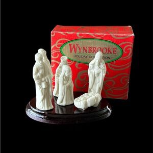 Christmas White Nativity Scene Figurine new in original box